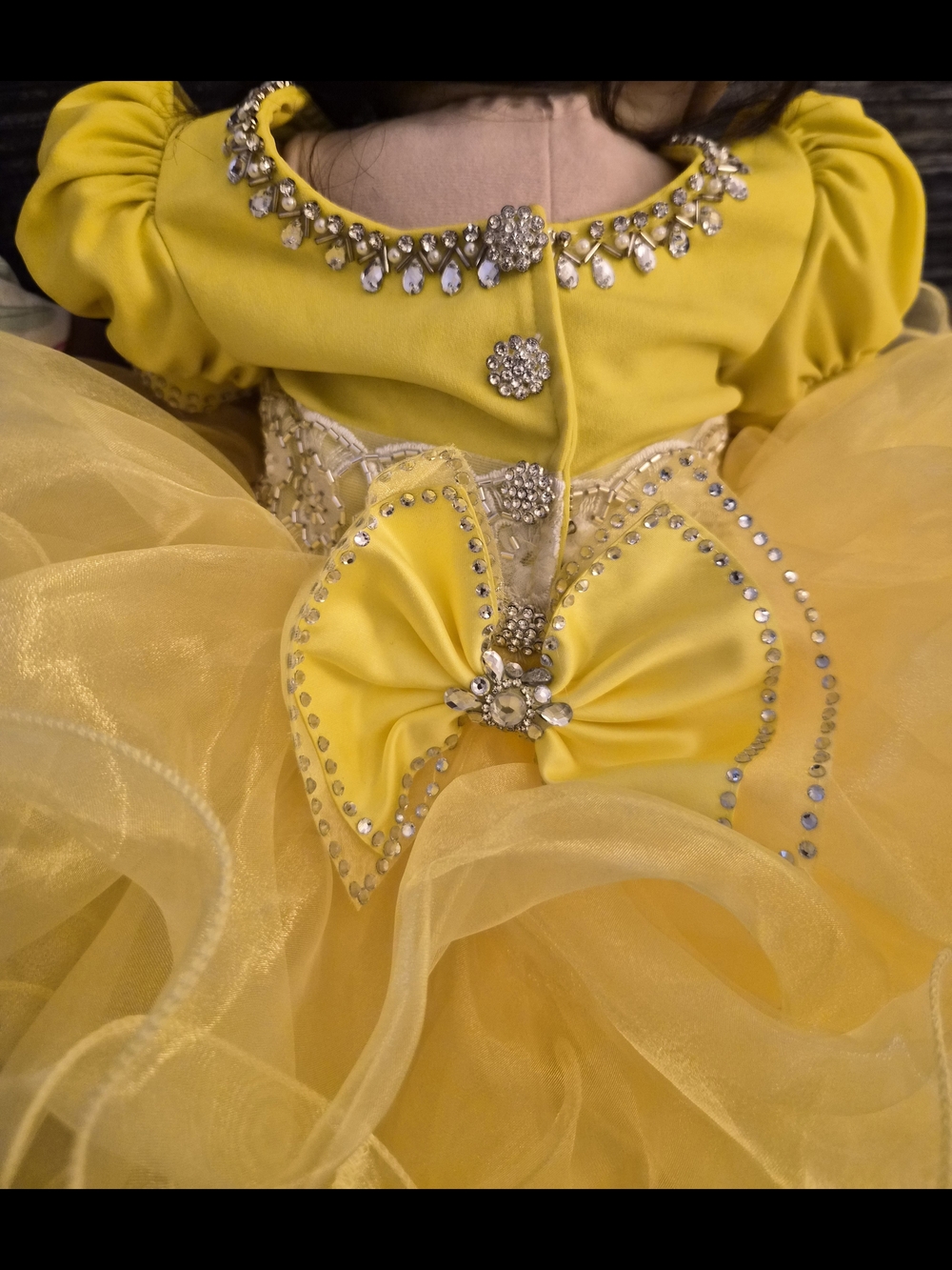 Yellow Ruffled Princess Dress - Picture 3 of 6